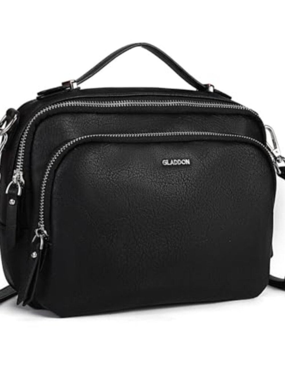 Vegan Leather Satchel Crossbody Bag Convertible Top Handle Purse